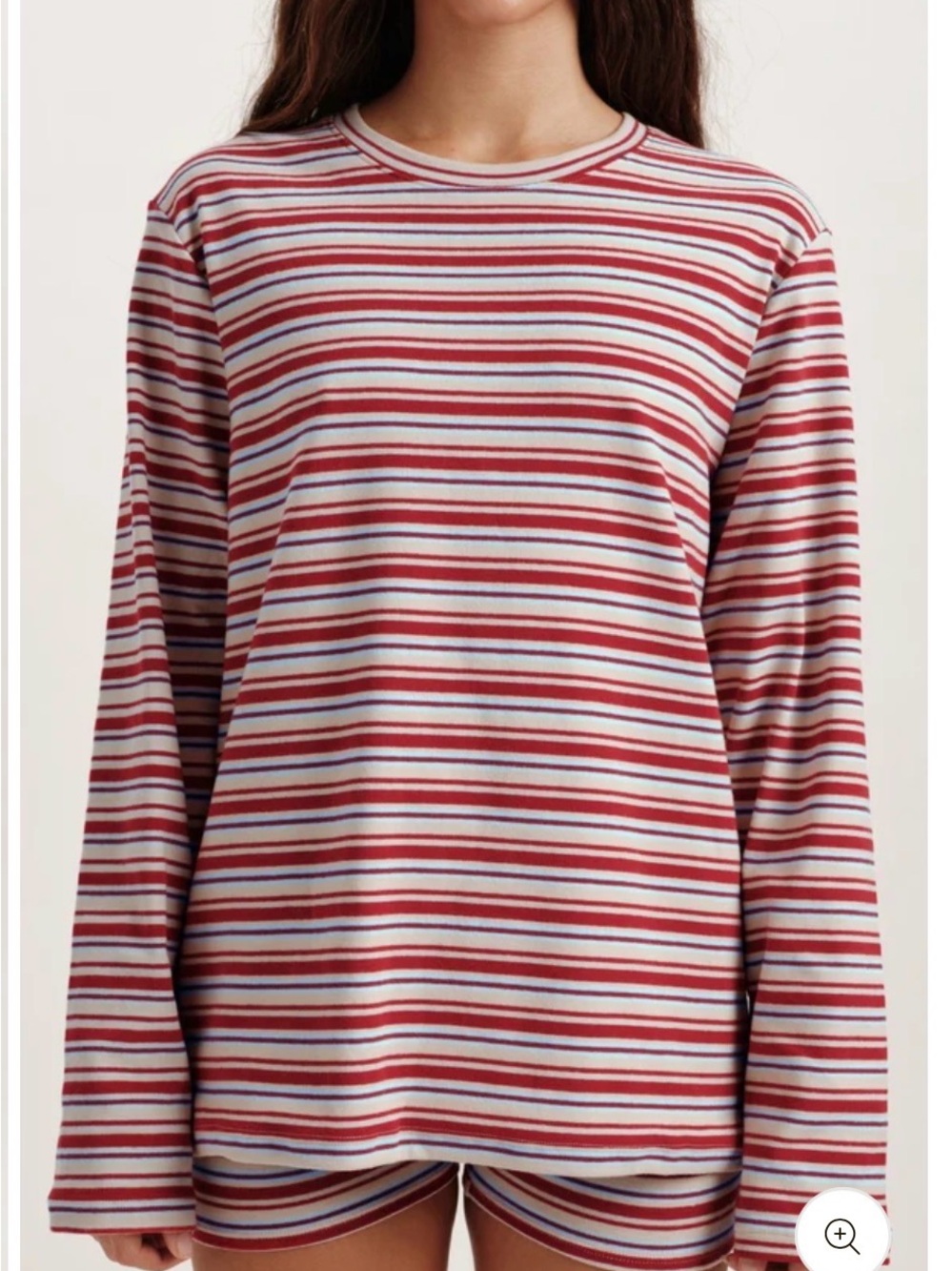 Set Active Stripe Oversized Long Sleeve